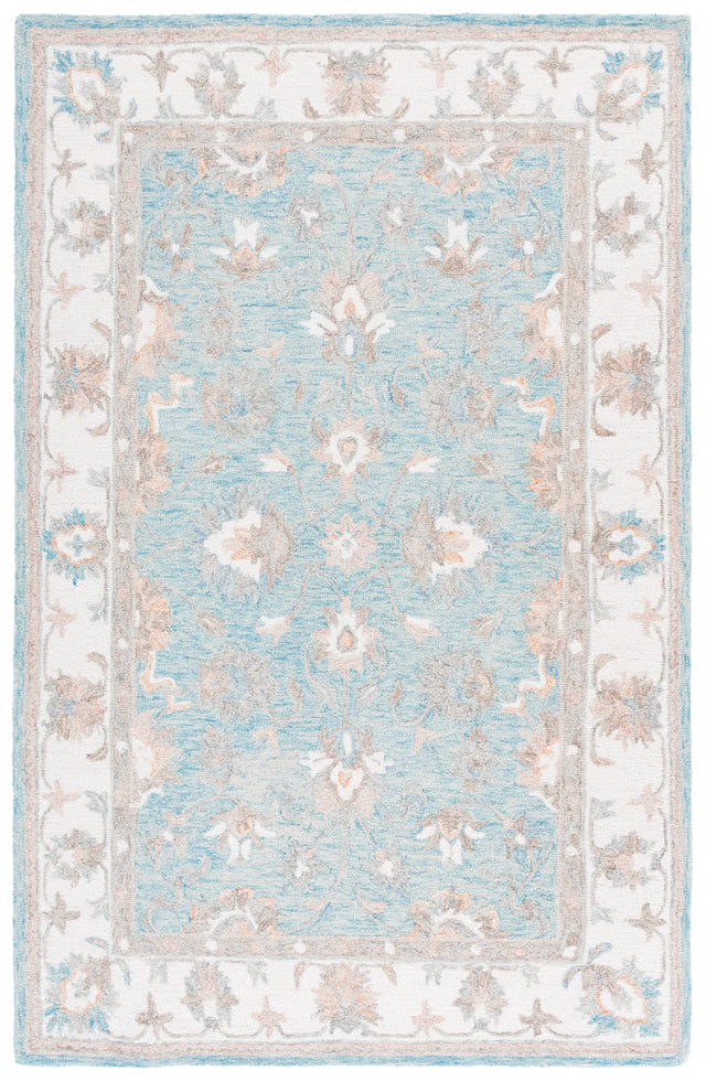 Safavieh Heritage 4'-0" x 6'-0" Rug in Light Blue / Ivory