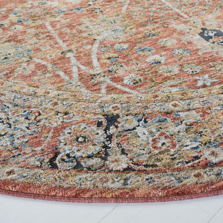 Safavieh Silverado 6'-4" x 6'-4" Rug in Rust / Blue
