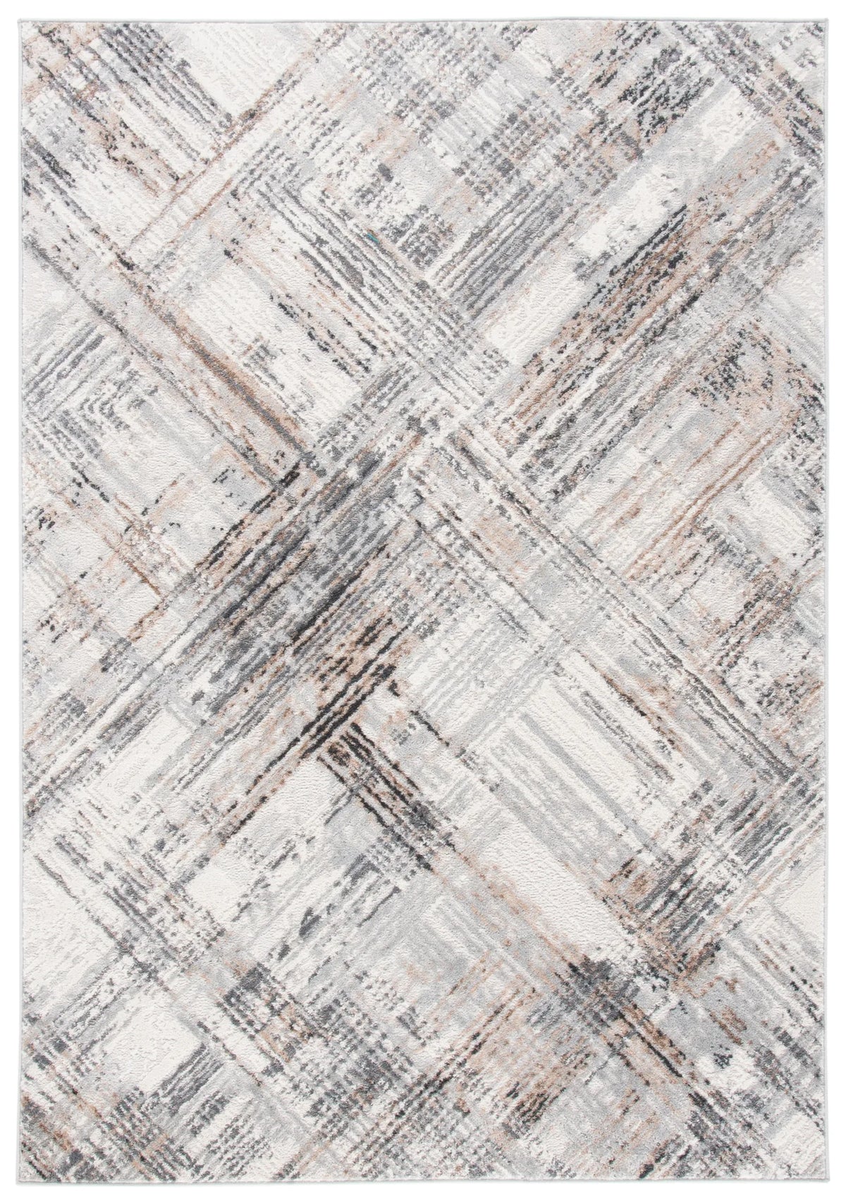 Safavieh Shivan 100 4'-0" x 6'-0" Rug in Ivory / Grey