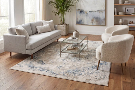 Dynamic Rugs Quartz 27064 Ivory / Grey / Blue Rugs - Room