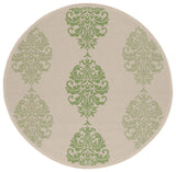 Safavieh Courtyard 6'-7" x 6'-7" Rug in Natural / Olive