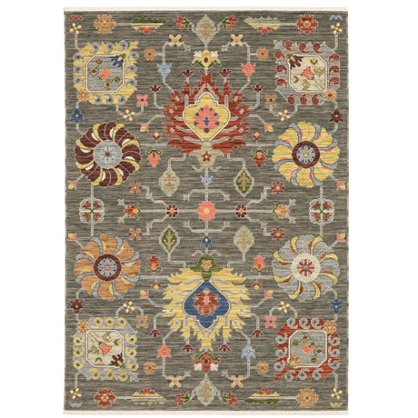 Oriental Weavers Lucca 8111K Grey/ Multi Rug - main flat