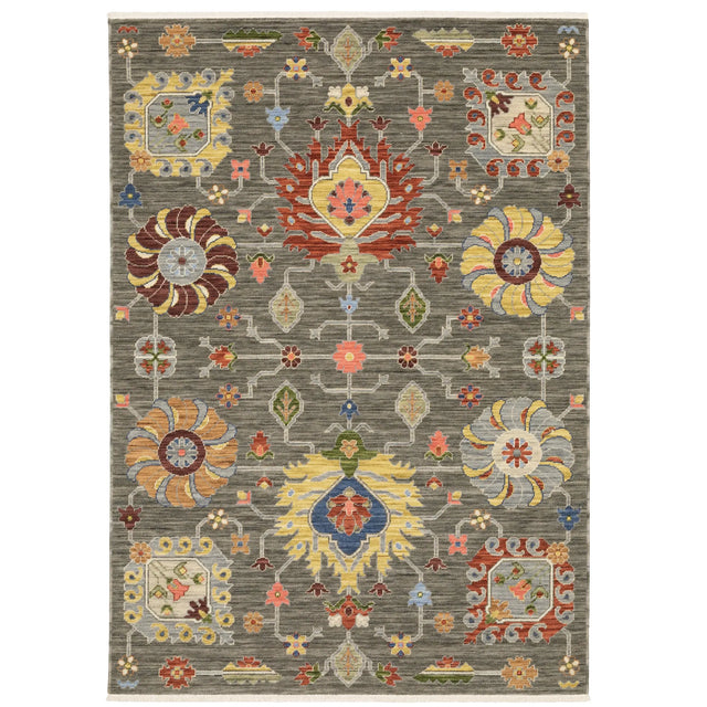 Oriental Weavers Lucca 8111K Grey/ Multi Rug - main flat