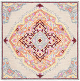 Safavieh Micro-Loop 5'-0" x 5'-0" Rug in Beige / Orange