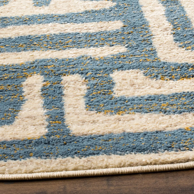 Safavieh Amsterdam 5'-1" x 5'-1" Rug in Ivory / Light Blue
