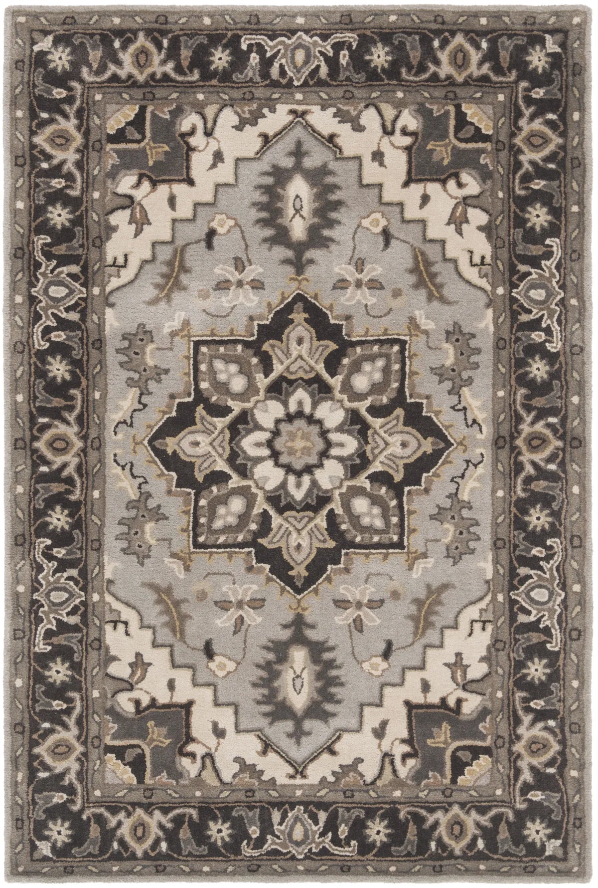 Safavieh Royalty 4'-0" x 6'-0" Rug in Silver / Charcoal