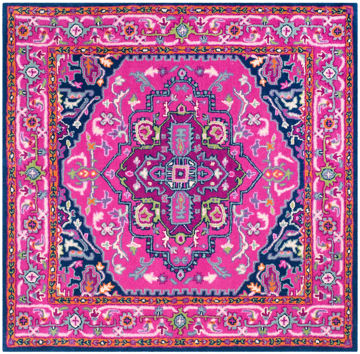 Safavieh Bellagio 5'-0" x 5'-0" Rug in Pink / Navy