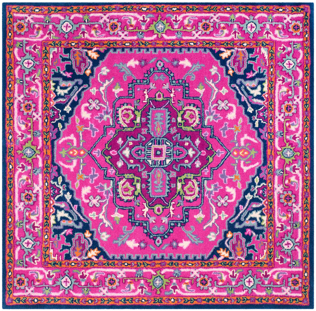 Safavieh Bellagio 5'-0" x 5'-0" Rug in Pink / Navy