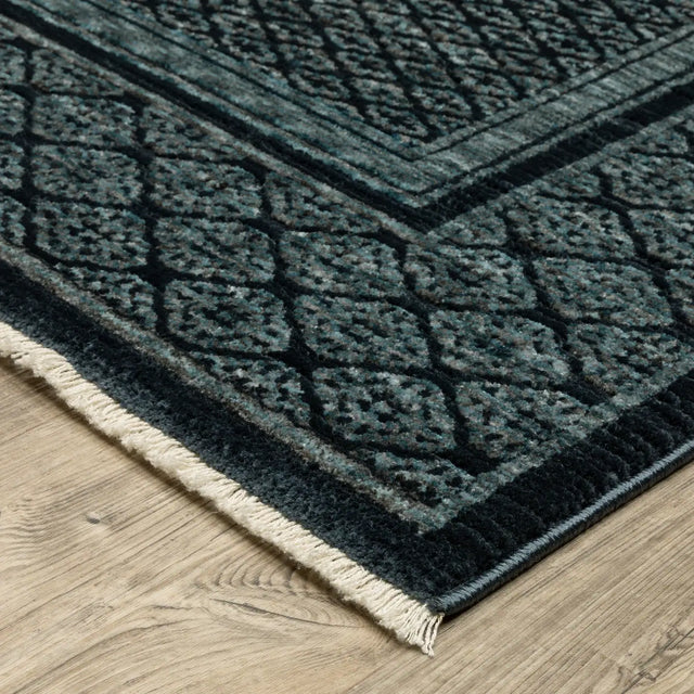 Oriental Weavers Sphinx Capella CAP01 Blue Rugs - corner detail