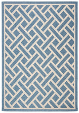 Safavieh Courtyard 5'-3" x 7'-7" Rug in Blue / Light Beige