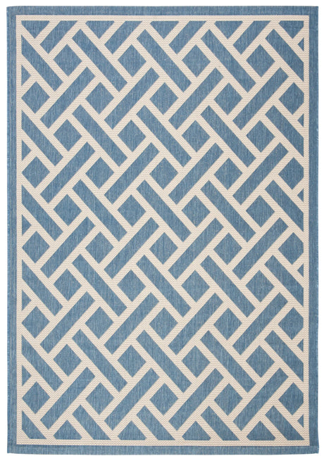 Safavieh Courtyard 5'-3" x 7'-7" Rug in Blue / Light Beige