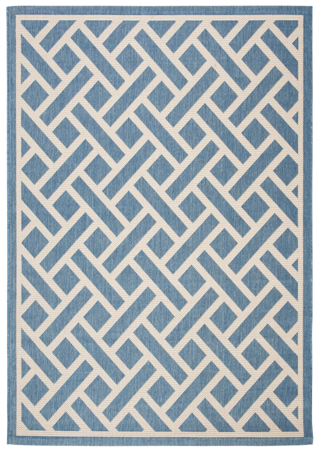 Safavieh Courtyard 5'-3" x 7'-7" Rug in Blue / Light Beige