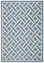 Safavieh Courtyard 5'-3" x 7'-7" Rug in Blue / Light Beige