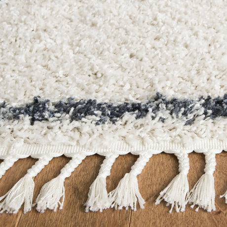 Safavieh Pro Lux Shag 400 8'-0" x 10'-0" Rug in Cream / Blue