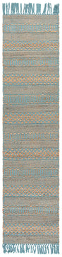 Safavieh Natural Fiber 2'-0" x 9'-0" Rug in Natural / Aqua