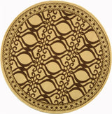 Safavieh Courtyard 5'-3" x 5'-3" Rug in Natural / Brown