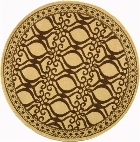 Safavieh Courtyard 5'-3" x 5'-3" Rug in Natural / Brown