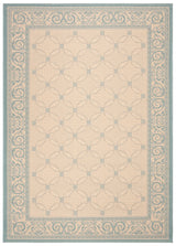 Safavieh Courtyard 4'-0" x 5'-7" Rug in Cream / Aqua