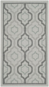 Safavieh Courtyard 2'-0" x 3'-7" Rug in Light Grey / Anthracite