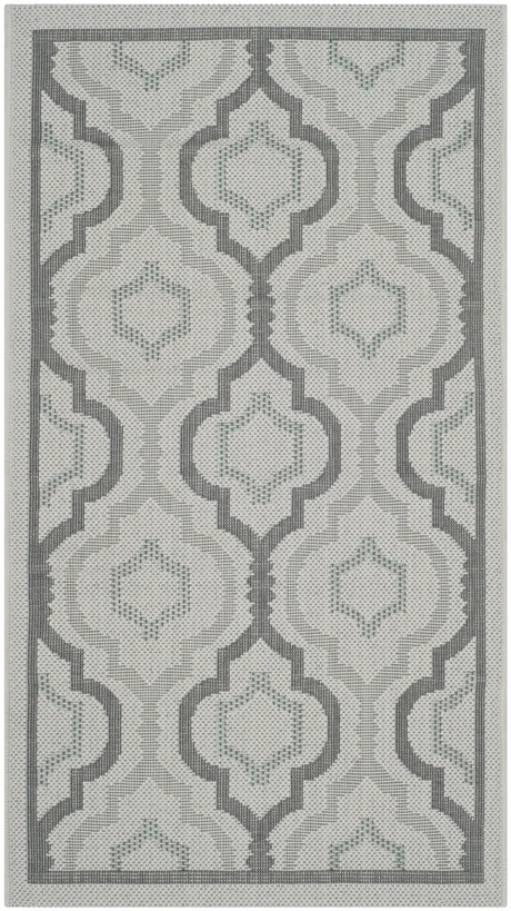 Safavieh Courtyard 2'-0" x 3'-7" Rug in Light Grey / Anthracite