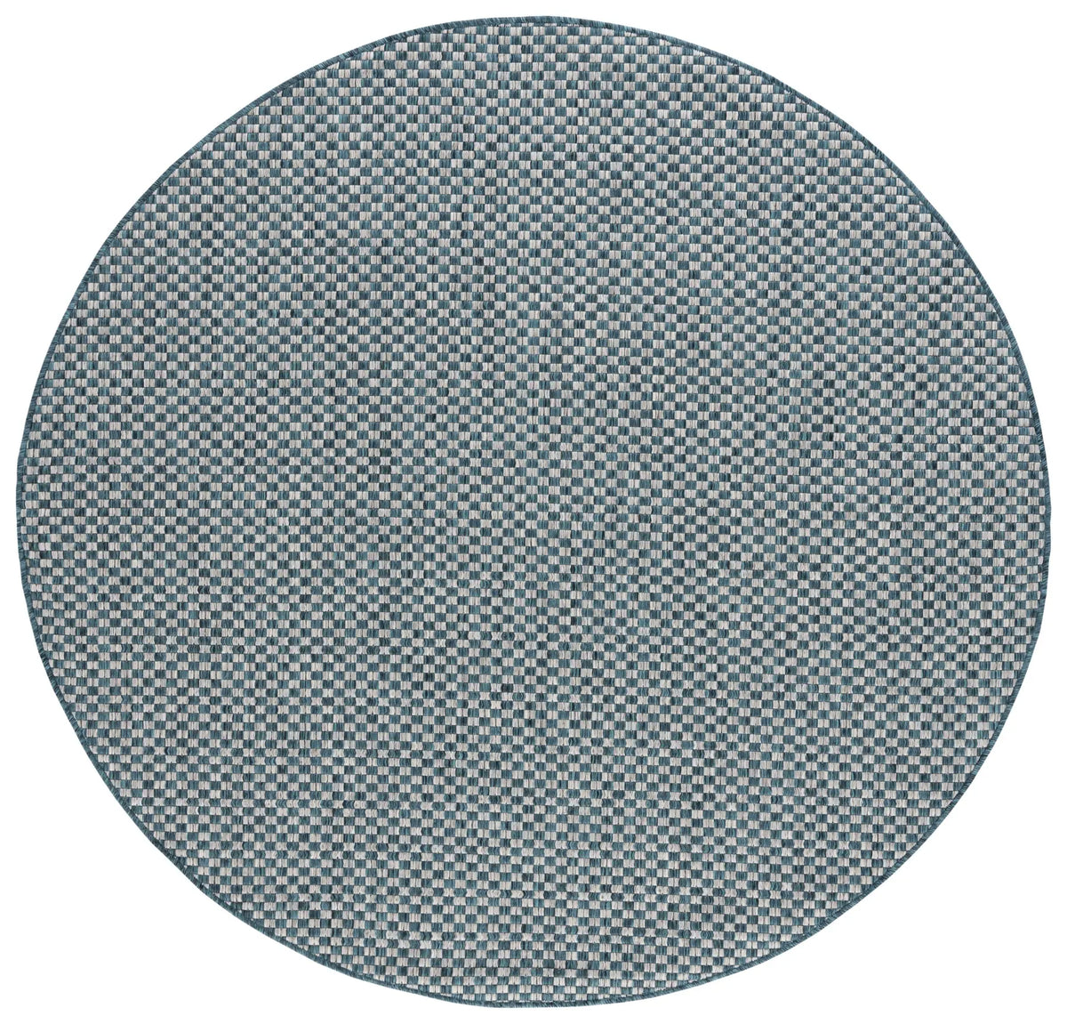 Safavieh Courtyard 5'-3" x 5'-3" Rug in Turquoise / Light Grey