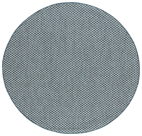 Safavieh Courtyard 5'-3" x 5'-3" Rug in Turquoise / Light Grey