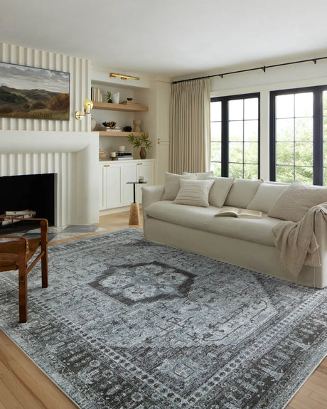 Loloi Odette Odt-08 Sky/Charcoal Rug - room scene 1