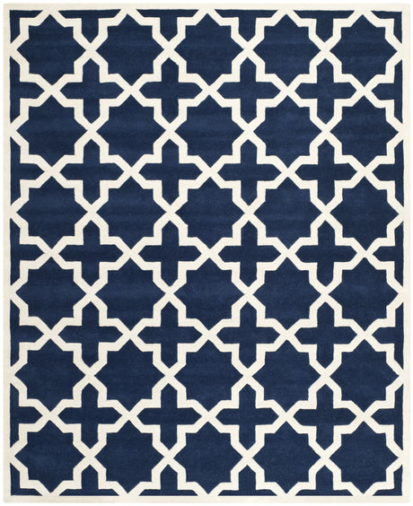Safavieh Chatham 10'-0" x 14'-0" Rug in Dark Blue / Ivory