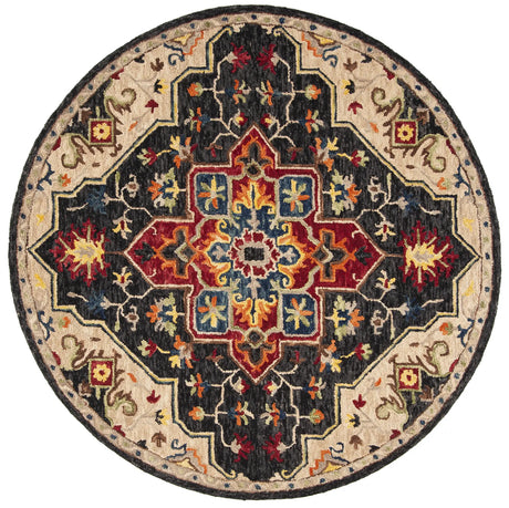 Safavieh Aspen 5'-0" x 5'-0" Rug in Charcoal / Cream