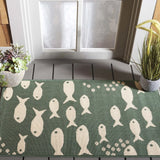 Safavieh Courtyard 2'-0" x 3'-7" Rug in Dark Green / Ivory
