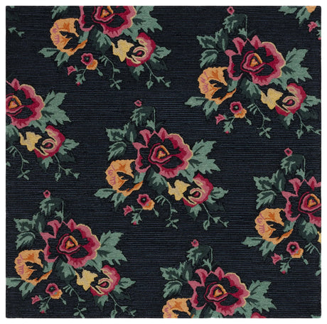 Safavieh Jardin 6'-0" x 6'-0" Rug in Black / Pink