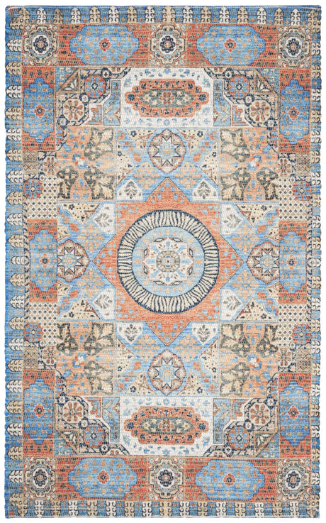 Safavieh Saffron 3'-0" x 5'-0" Rug in Orange / Blue