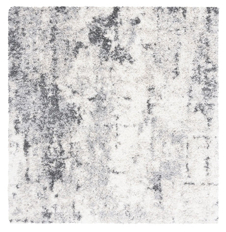 Safavieh Berber Shag 6'-7" x 6'-7" Rug in Ivory / Grey