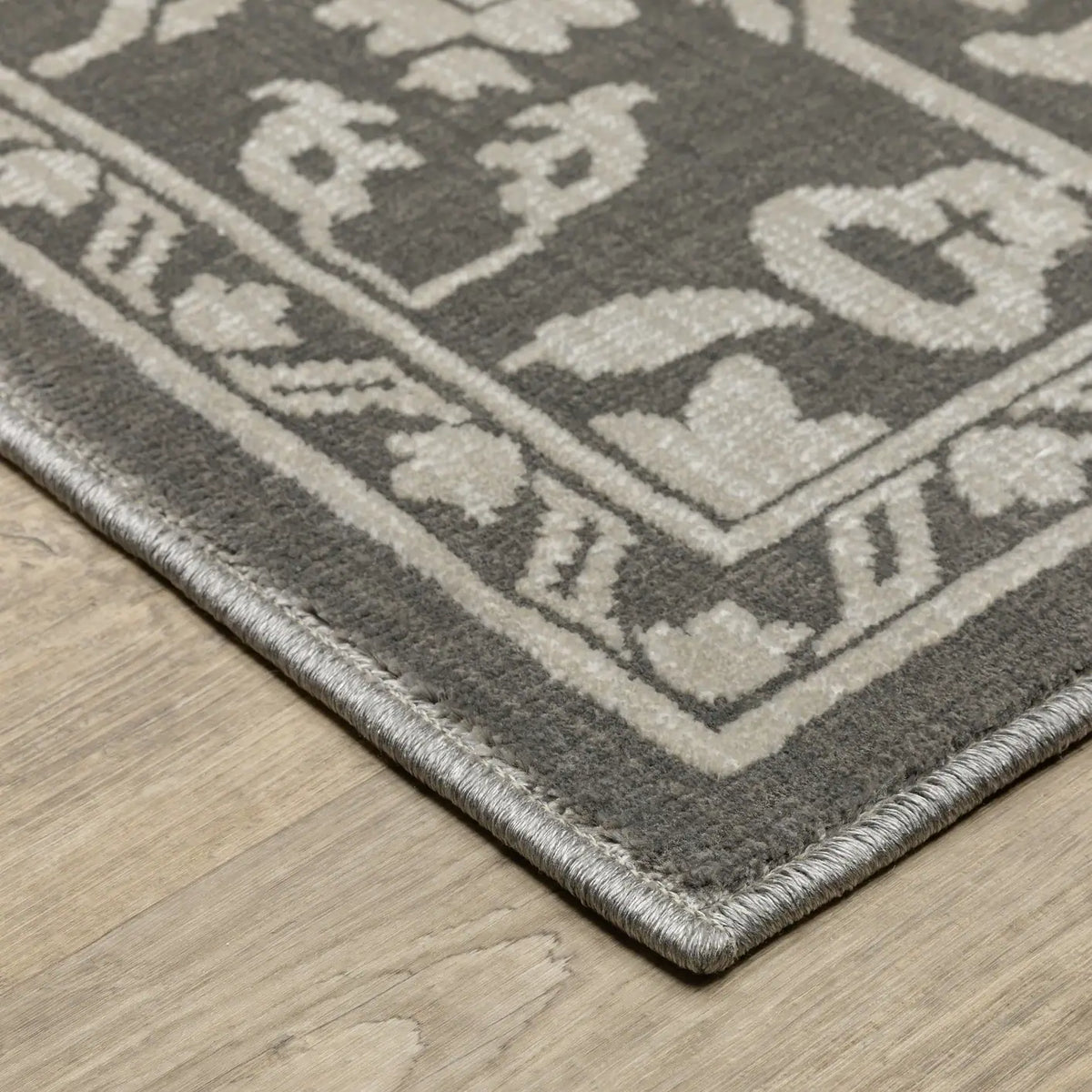 Oriental Weavers Sphinx Intrigue Int12 Beige/ Grey Rug - corner detail