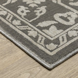 Oriental Weavers Sphinx Intrigue Int12 Beige/ Grey Rug - corner detail