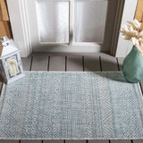 Safavieh Courtyard 2'-0" x 3'-7" Rug in Light Grey / Aqua