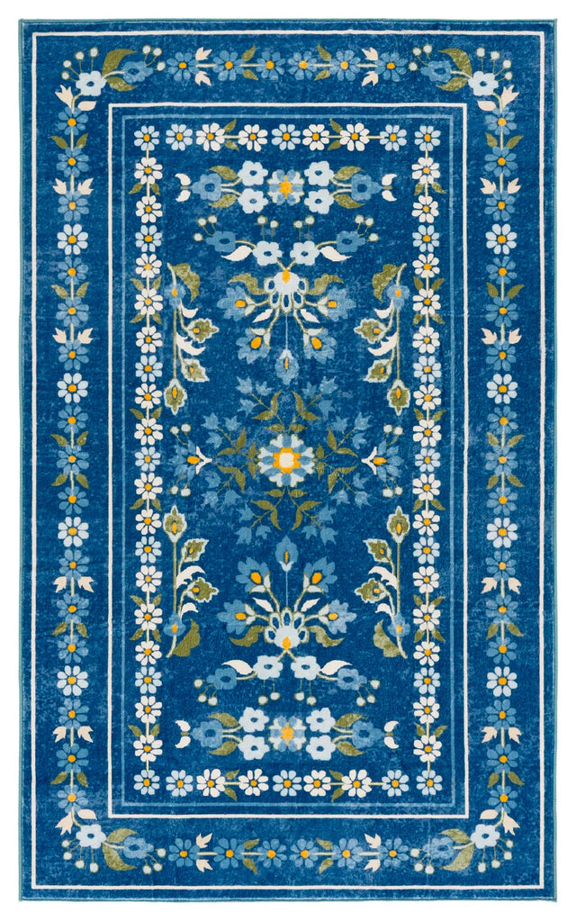 Safavieh Martha Stewart Washable 3'-0" x 5'-0" Rug in Dark Blue / Beige