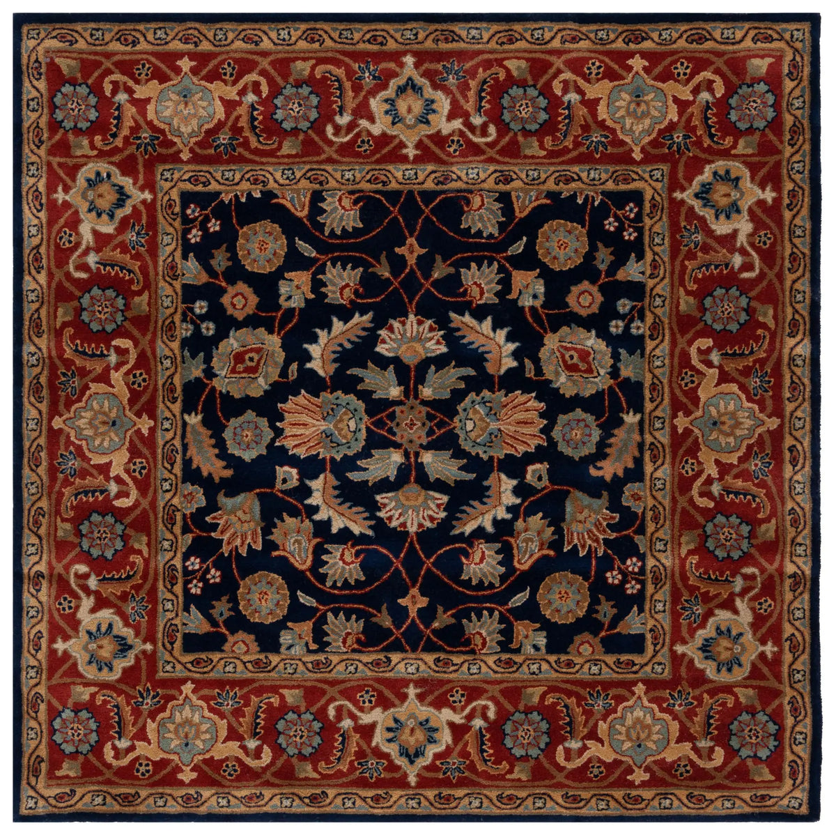 Safavieh Royalty 7'-0" x 7'-0" Rug in Navy / Rust