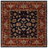 Safavieh Royalty 7'-0" x 7'-0" Rug in Navy / Rust
