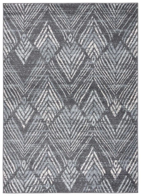 Safavieh Amsterdam 4'-0" x 6'-0" Rug in Dark Grey / Light Grey
