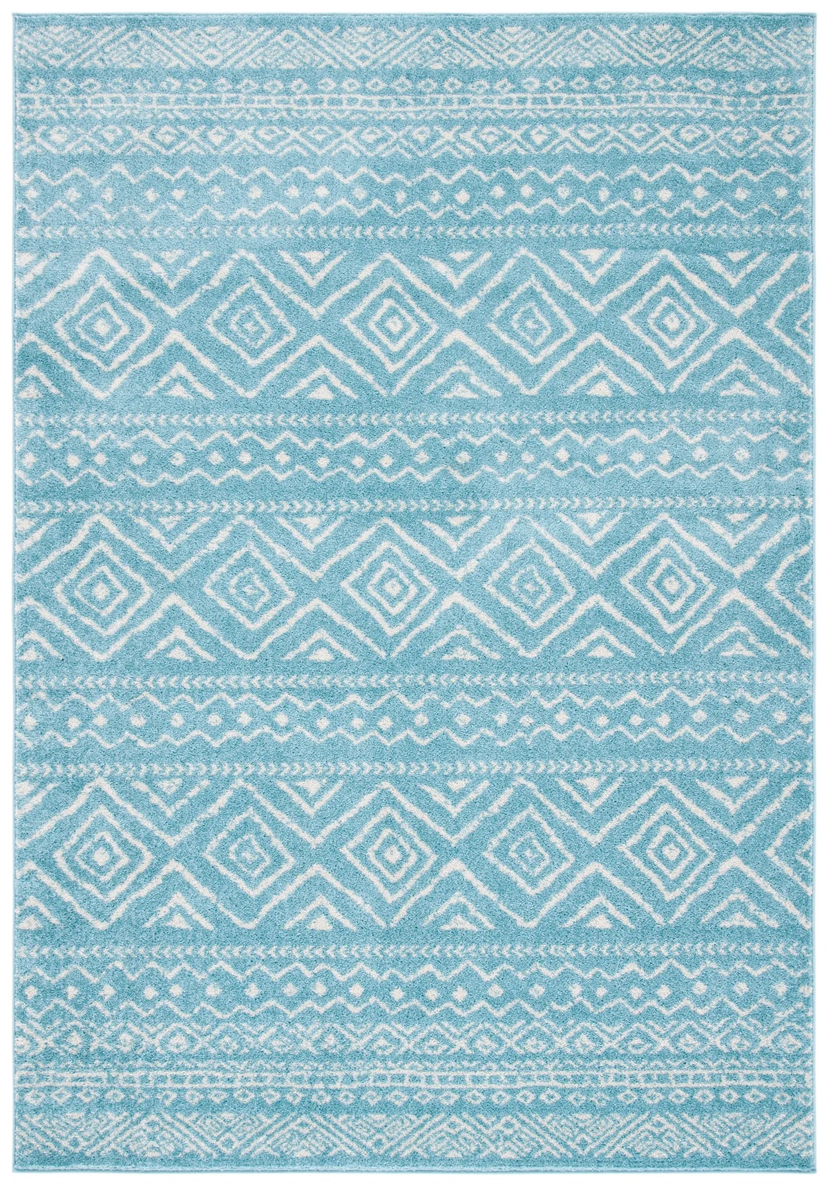 Safavieh Tulum 4'-0" x 6'-0" Rug in Turquoise / Ivory