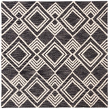 Safavieh Micro-Loop 5'-0" x 5'-0" Rug in Charcoal / Ivory
