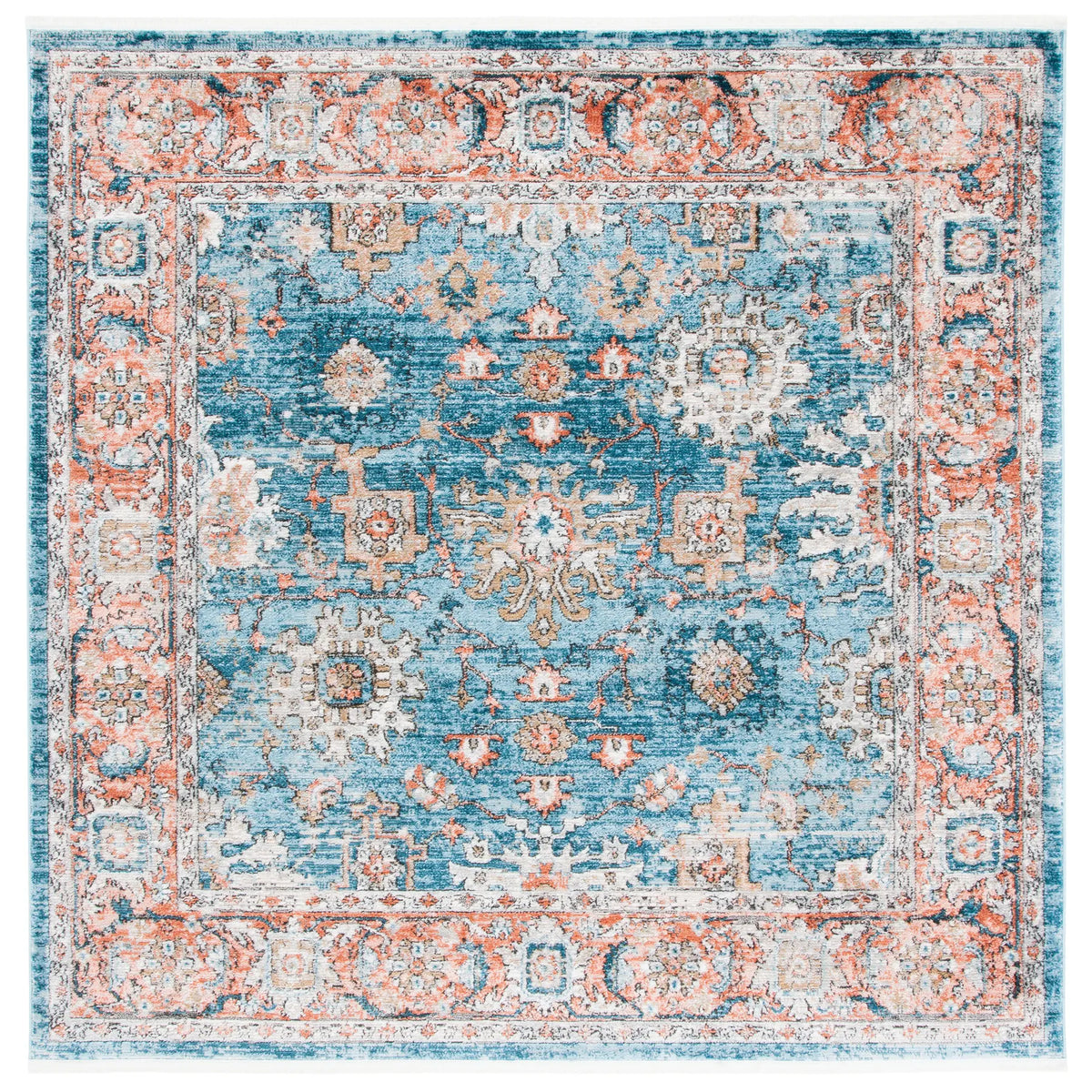 Safavieh Shivan 6'-7" x 6'-7" Rug in Blue / Red