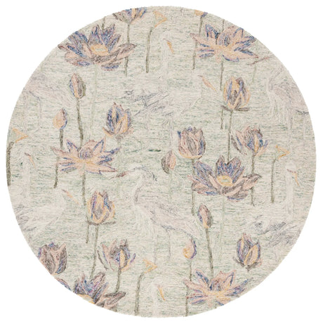 Safavieh Blossom 6'-0" x 6'-0" Rug in Green / Ivory