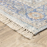 Oriental Weavers Sphinx Malabar 45301 Blue/ Red Rugs - corner detail