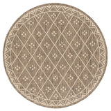 Safavieh Courtyard 6'-7" x 6'-7" Rug in Brown / Light Beige