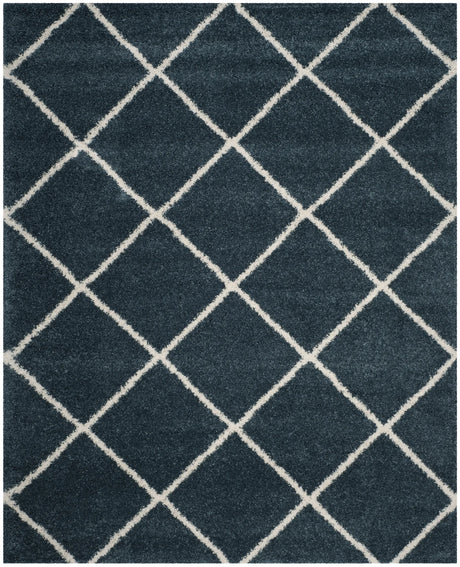 Safavieh Hudson Shag 10'-0" x 14'-0" Rug in Slate Blue / Ivory