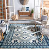 Safavieh Veranda 8'-0" x 10'-0" Rug in Ivory / Blue