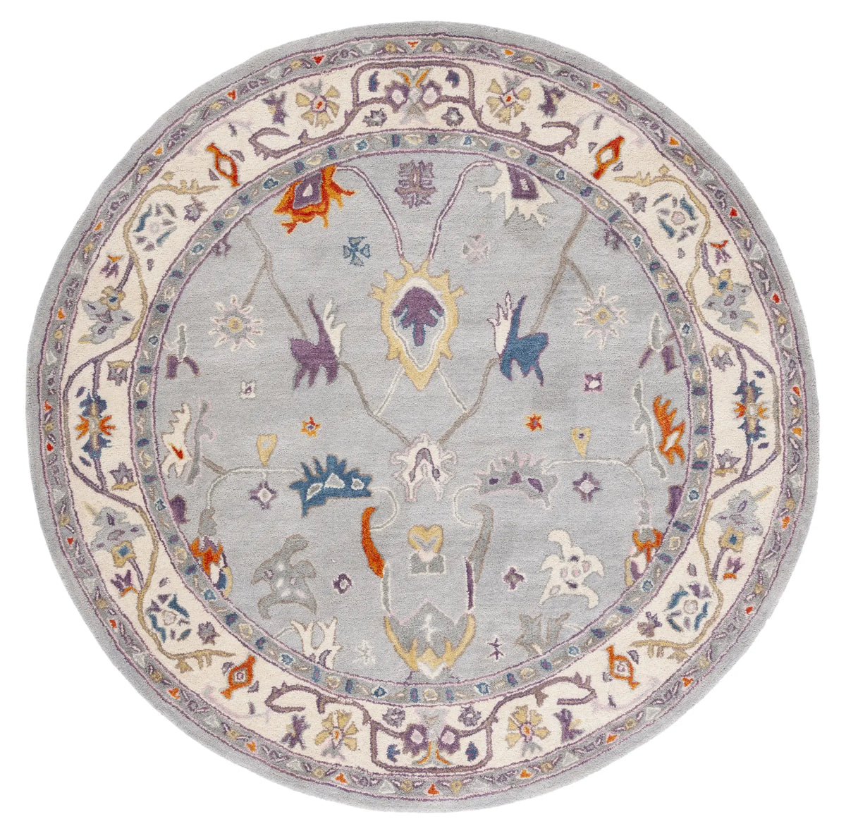Safavieh Anatolia 6'-0" x 6'-0" Rug in Grey / Ivory