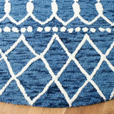 Safavieh Blossom 6'-0" x 6'-0" Rug in Navy / Ivory